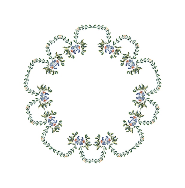 Embroidery hoop with floral pattern